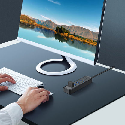 USB Hub 4 Port, USB 3.0 Splitter and Expander with 2Ft Cable for PC